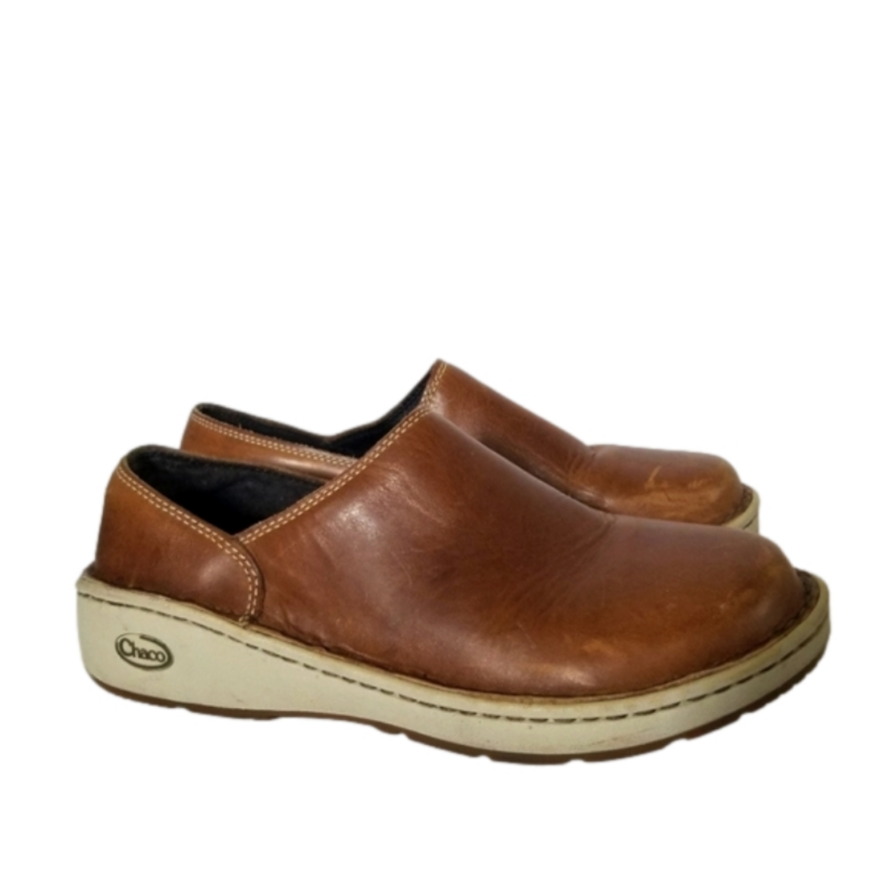 CHACO Zaagh Vibram Gunnison Leather Slip-On Shoe in Shitake Size 8.5